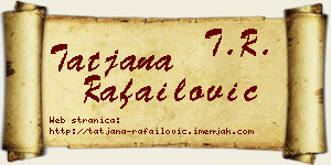 Tatjana Rafailović vizit kartica